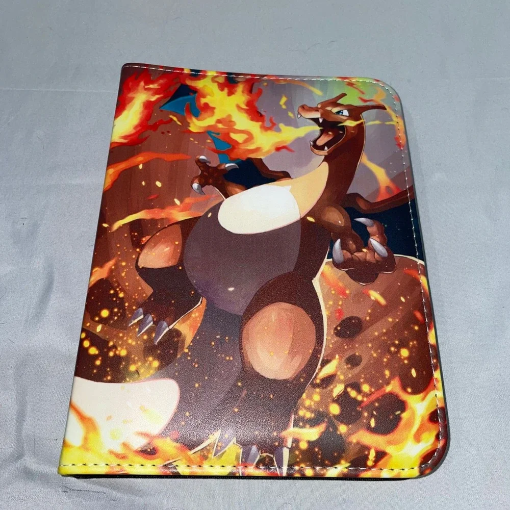 Pokemon Charizard Trading Card Binder 4-Pocket Zippered 3-Ring Album Organizer